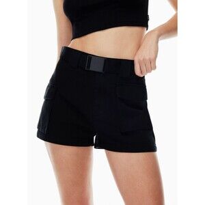Tna Cargo 3" Short High Waisted Belted Shorts Black Gorpcore Army Women's Medium